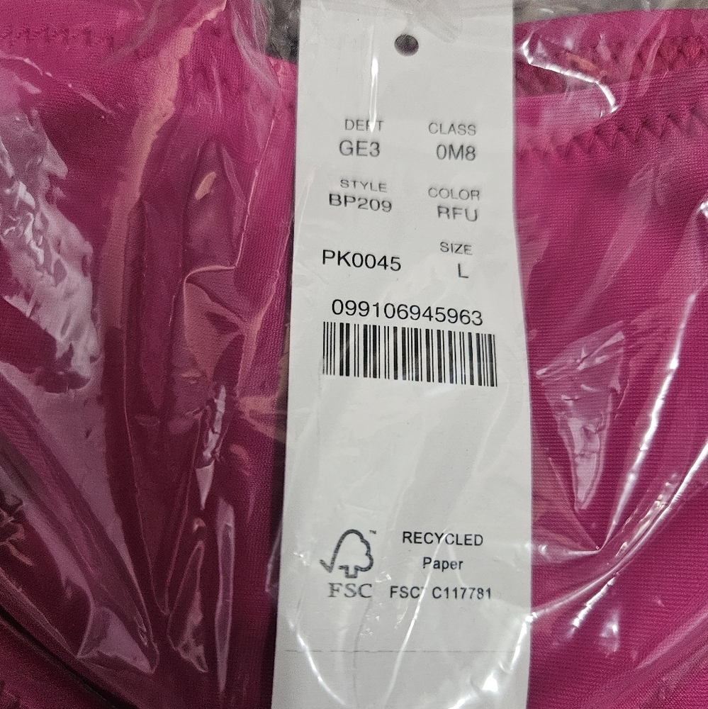 NWT J. Crew Heritage 1989 High-Leg Bikini Bottom Radiant Fuchsia Size L - Picture 2 of 3